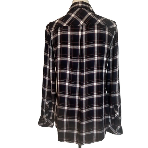 Rails cotton flannel blue, maroon,and white plaid long sleeve shirt - Picture 2 of 10